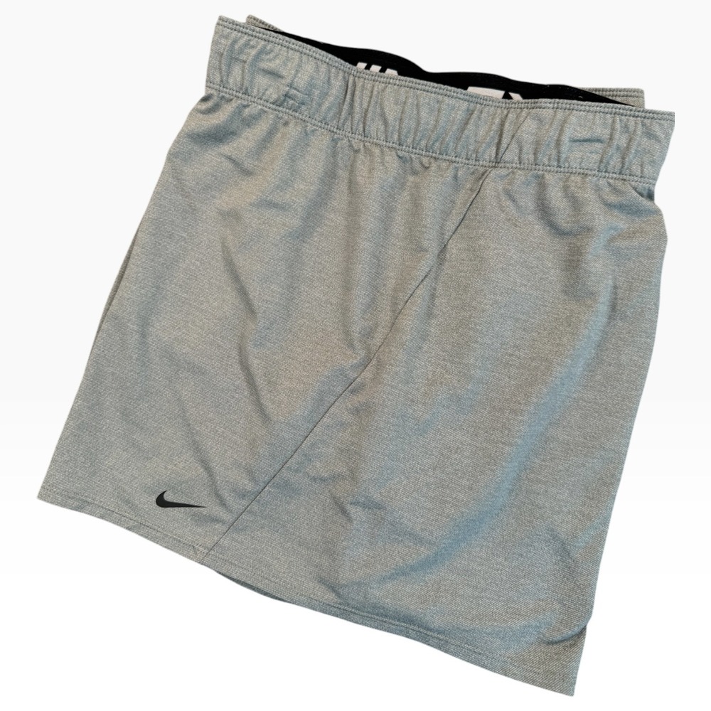 NIKE Dri-Fit Running Shorts Womens XL Gray Heathered Performance Gym Athletic